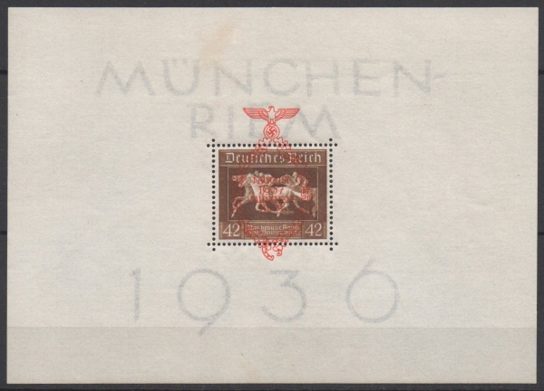 Michel Nr. 649 (Block 10), Galopprennen postfrisch geprüft BPP.